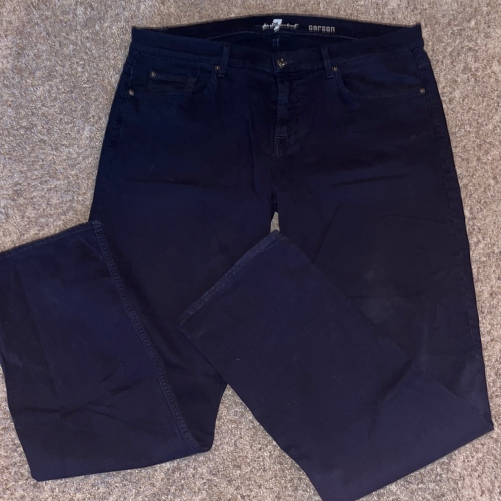 Mens 7 for all Mankind black Carsen jeans - size 38